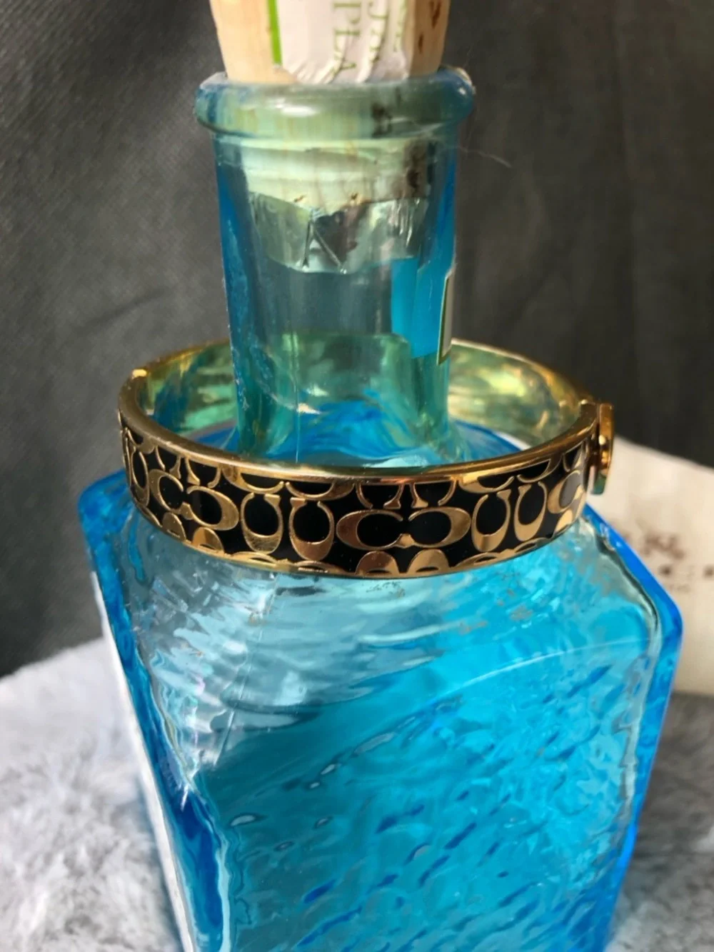 Coach C Signature Gold-Tone Enamel Bangle Pair in Black and Cream - Picture 8 of 12